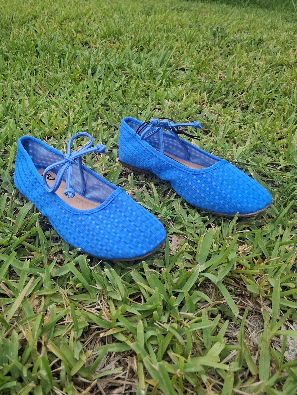 Girls Mesh Ballet Flats with Bow - Picture 3 of 7